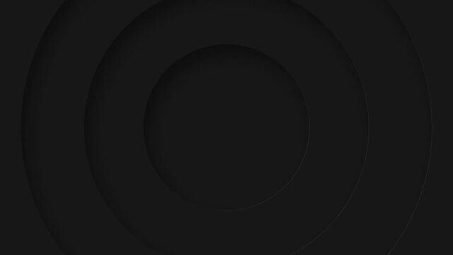 Abstract Neumorphism design circle transition for replace logo or text in the center, modern black clean geometry shape animation presentation background