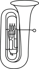 An icon illustration of a Tuba