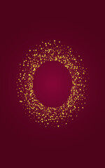 Yellow Confetti Luxury Burgundy Background. Art 