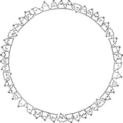 Vector gosh pattern circle  background