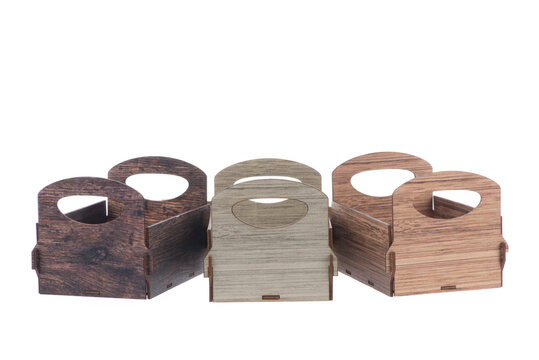 wood box on white background