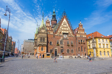 Ratusz stare miasto rynek plac kamienice wrocław © Dariusz