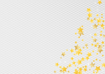 Gold Christmas Stars Vector Transparent 