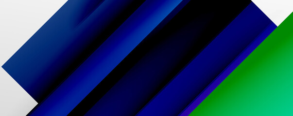 Fototapeta premium Geometric abstract backgrounds with shadow lines, modern forms, rectangles, squares and fluid gradients. Bright colorful stripes cool backdrops