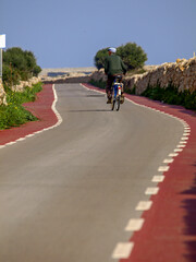 Carretera de punta Nati. Ciutadella. Menorca. Islas Baleares.España.