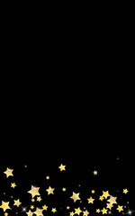 Fototapeta premium Gold Party Stars Vector Black Background. Galaxy 
