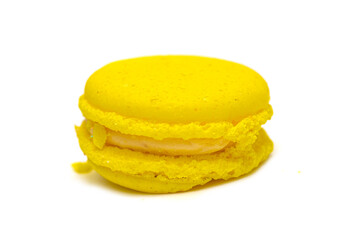 Fototapeta na wymiar French pastry macaroni on a white background.