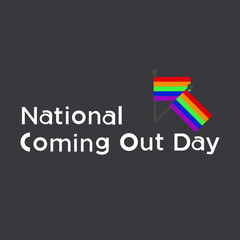 National Coming Out Day, lesbian, gay, transgender, bisexual. Holiday of love and tolerance. SGL, LGBT.
