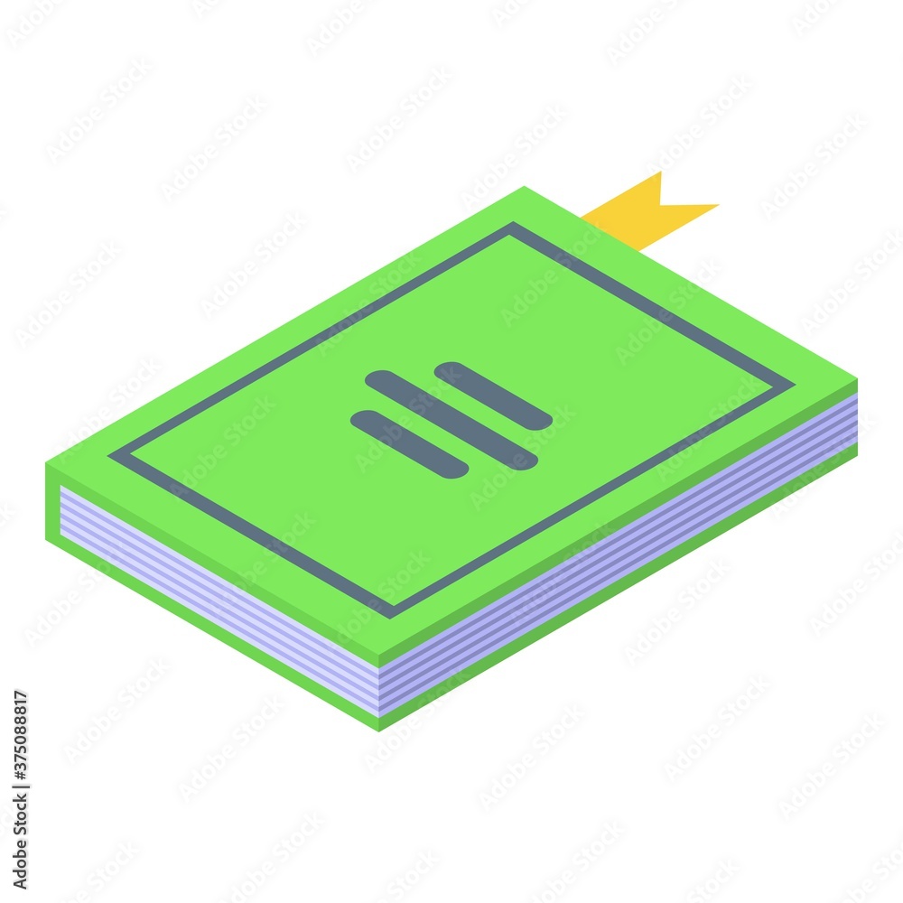 Poster Self reading book icon. Isometric of self reading book vector icon for web design isolated on white background