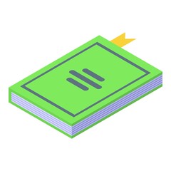 Self reading book icon. Isometric of self reading book vector icon for web design isolated on white background