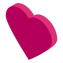 Self care heart icon. Isometric of self care heart vector icon for web design isolated on white background