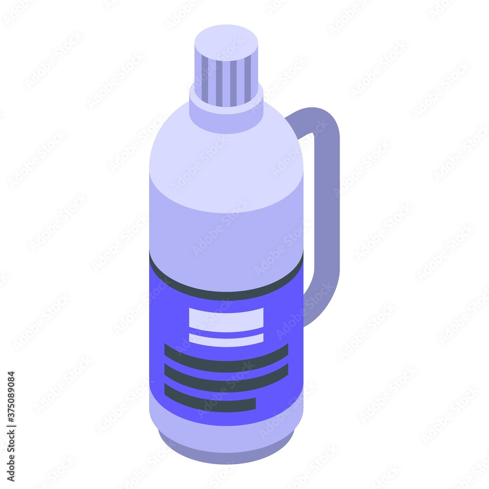 Poster softener fabric bottle icon. isometric of softener fabric bottle vector icon for web design isolated
