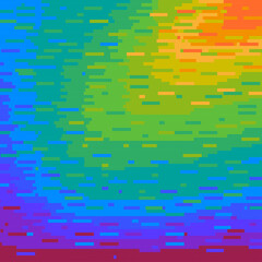 Glitch abstract background with distortion effect, random horizontal color lines. For design concepts, posters, wallpapers, presentations and prints.