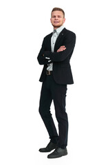 full-length. a young man in a business suit.