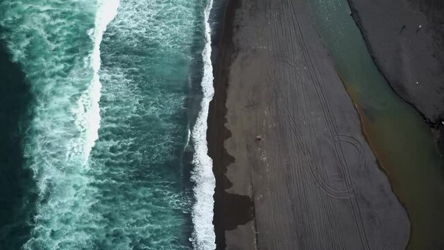 Kamchatka ocean coast line (drone cinematic)
