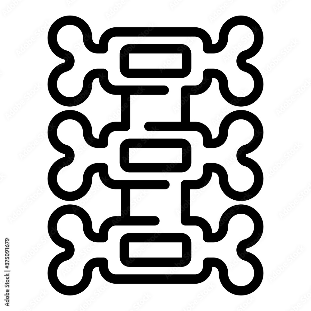Poster handicapped spine icon. outline handicapped spine vector icon for web design isolated on white backg