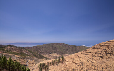 Gran Canaria, landscape of the central part of the island, Las Cumbres, ie The Summits