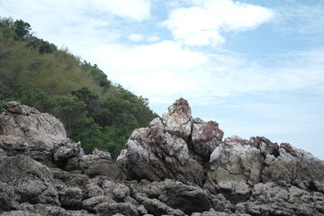 rocks and sky