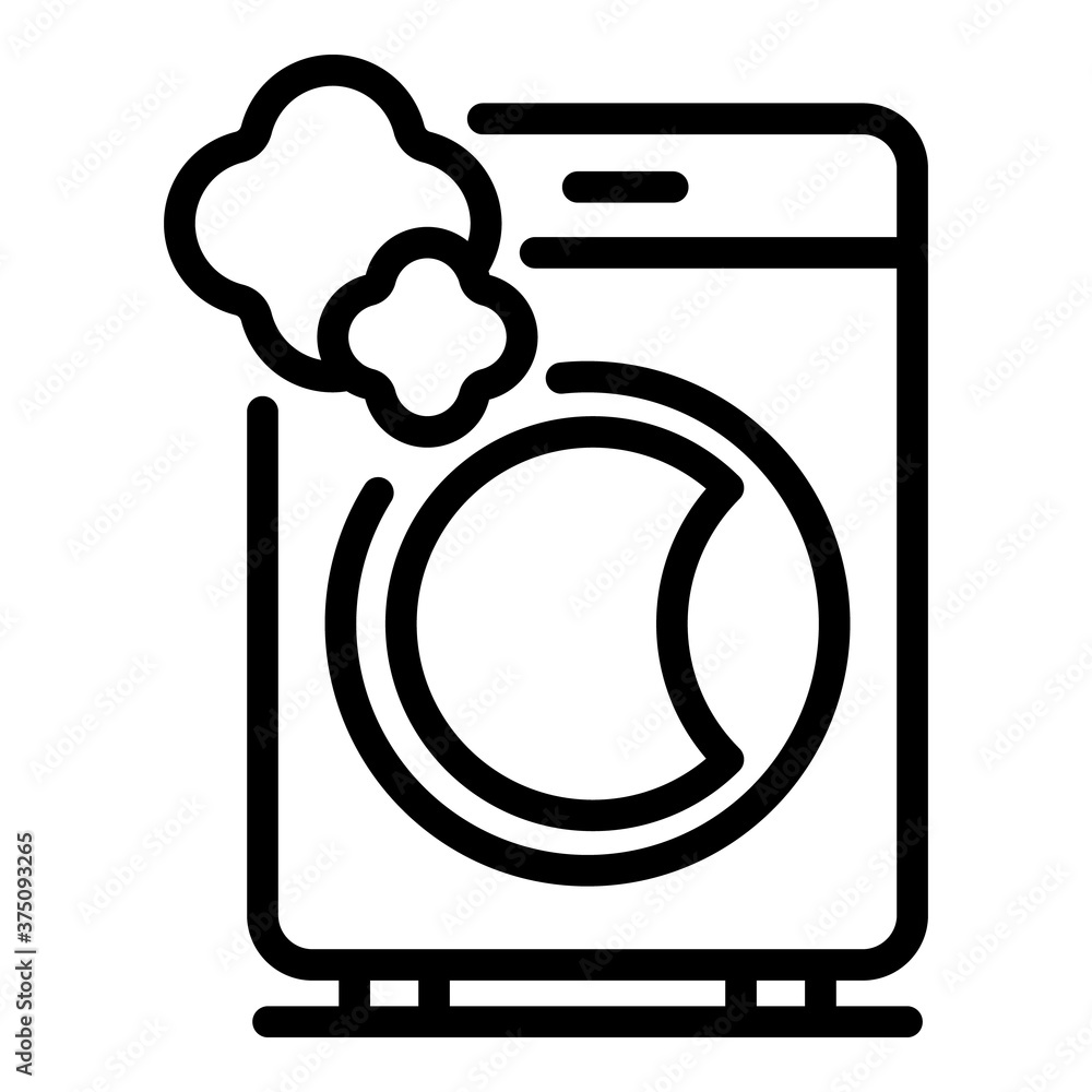 Poster full waching machine icon. outline full waching machine vector icon for web design isolated on white