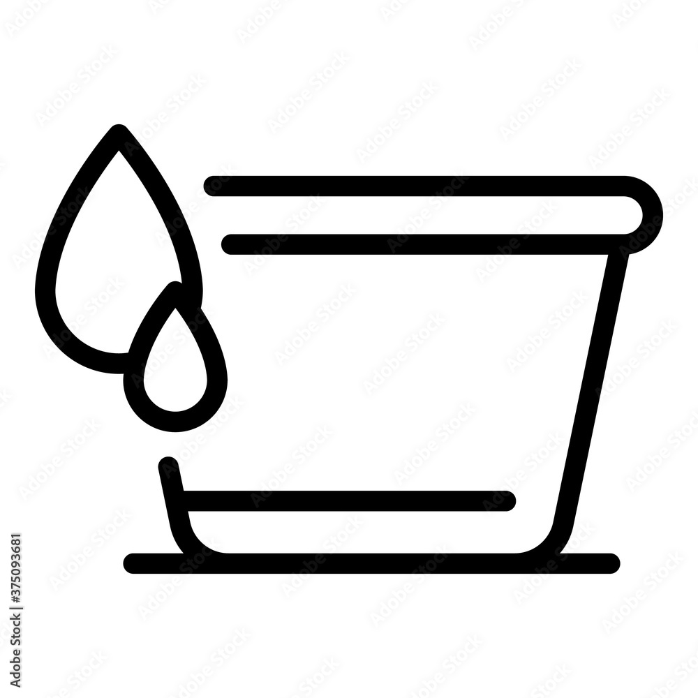 Poster softener basin icon. outline softener basin vector icon for web design isolated on white background