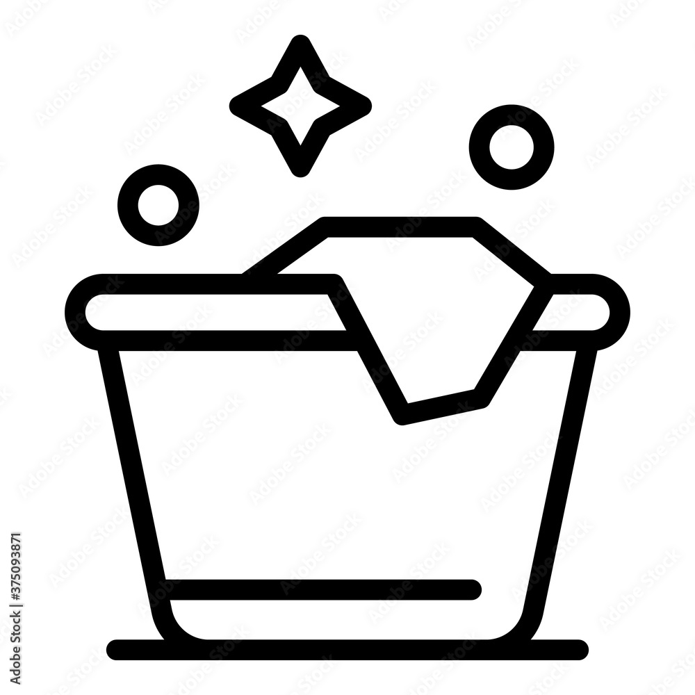 Poster clean softener clothes icon. outline clean softener clothes vector icon for web design isolated on w