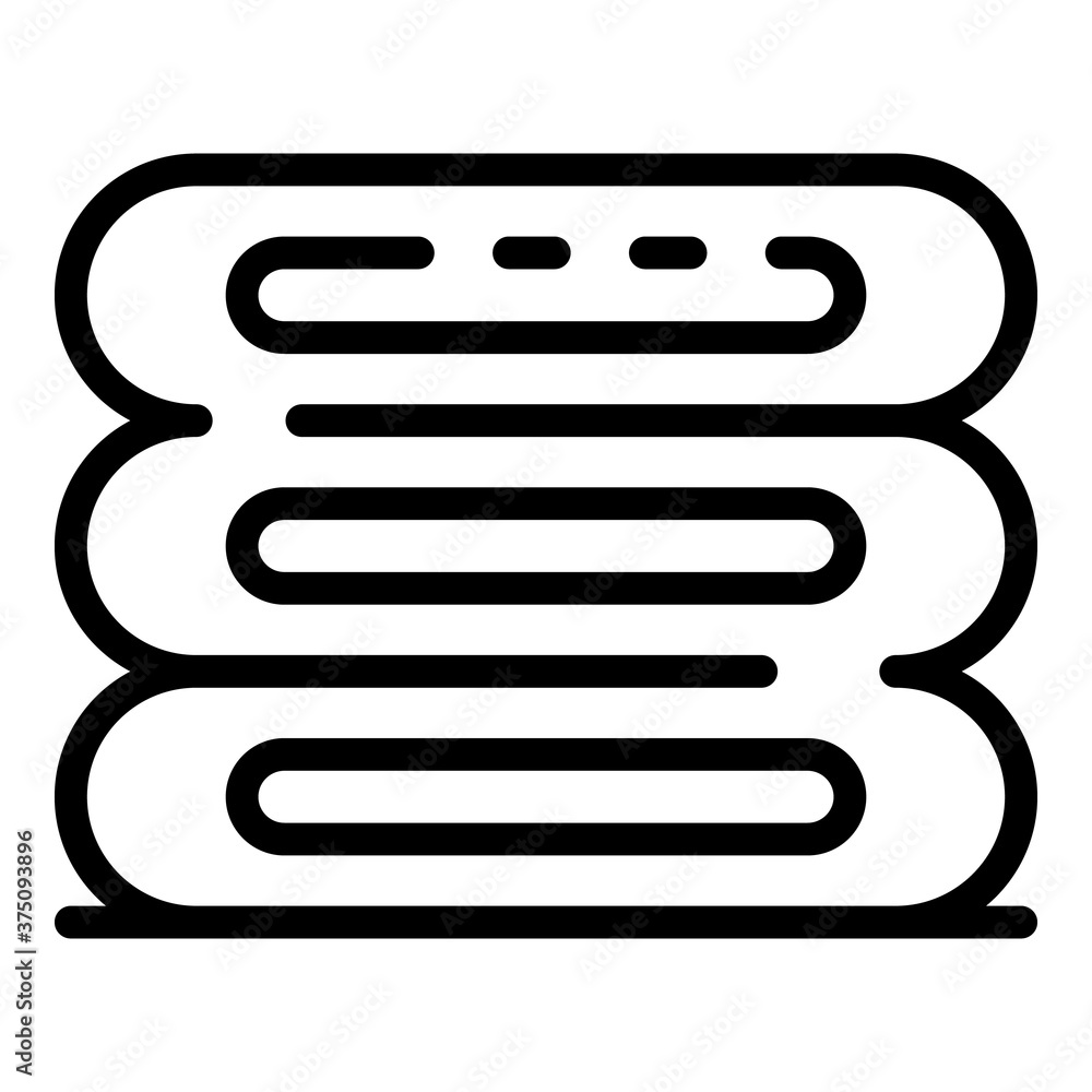 Poster clean softener stack icon. outline clean softener stack vector icon for web design isolated on white