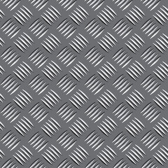 Metal flooring seamless pattern. Steel diamond plate