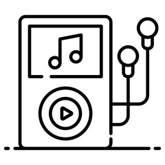 
A portable music device, mp3 music play in icon
