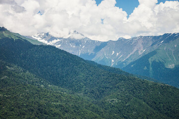Obraz premium Aibga mountain range, Sochi, Krasnodar territory.