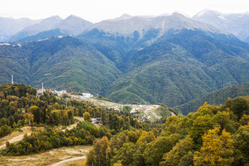 Fototapeta na wymiar Aibga mountain range, Sochi, Krasnodar territory.