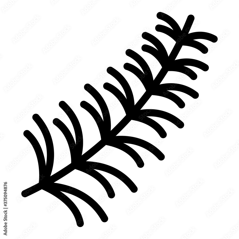 Poster branch leaf essential oil icon. outline branch leaf essential oil vector icon for web design isolate