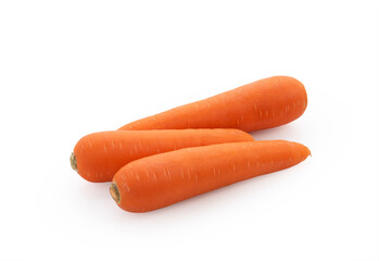 fresh carrot on white background