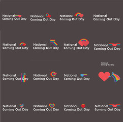 National Coming Out Day, lesbian, gay, transgender, bisexual. Holiday of love and tolerance. SGL, LGBT.