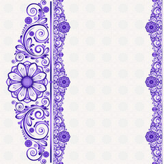 abstract floral ornament with decorative flowers for design