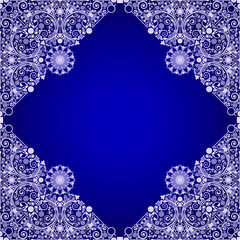 abstract floral ornament with decorative flowers for design