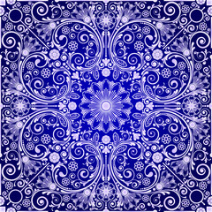 abstract floral ornament with decorative flowers for design