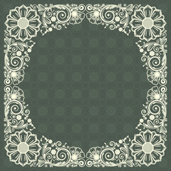 abstract floral ornament with decorative flowers for design