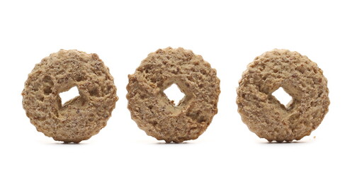 Tea biscuits, cookies isolated on white background