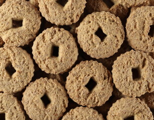 Tea biscuits, cookies background and texture