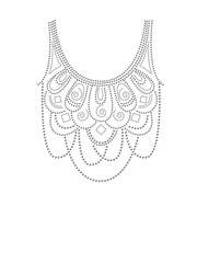 Neckline pattern design for garment tops