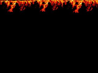 orange beautiful fire flame abstract blaze texture hot sparks glowing flying on black.