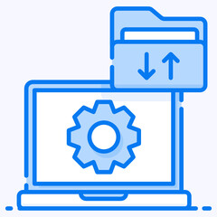 
Data governance, icon of data management in modern style 
