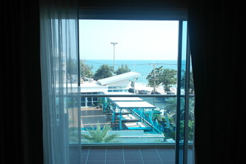 view from the window to the sea