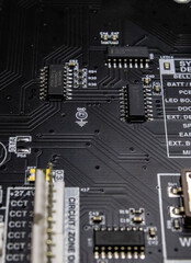long photo of multiple integrated circuit chips