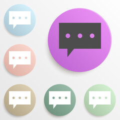 communication bubble badge color set. Simple glyph, flat vector of web icons for ui and ux, website or mobile application