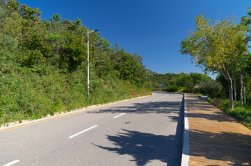 The scenery of Dalian Golden Stone National Geopark and Coastal Road in late Summer