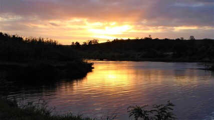 Sunset by the Bree River, Bontebok NP, South Africa