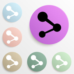 communication sign badge color set. Simple glyph, flat vector of web icons for ui and ux, website or mobile application