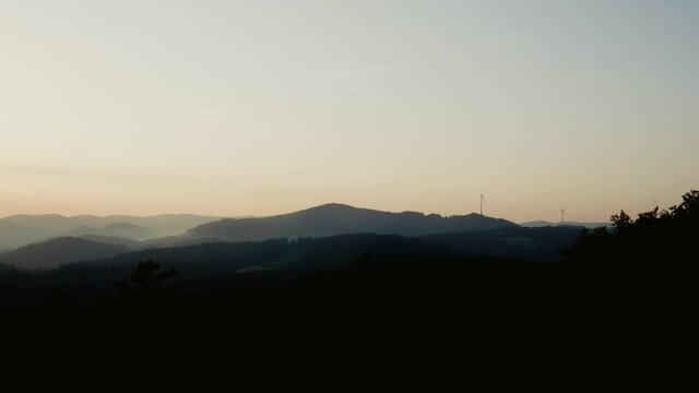 sunrise in the mountains, black forest, germany