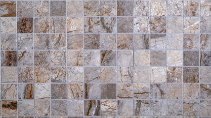 Beige mosaic tiles. Tiles texture